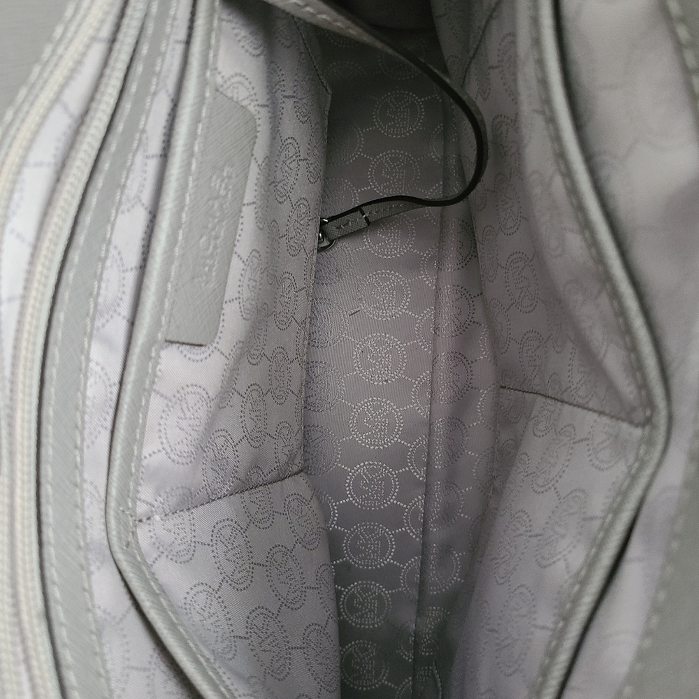 Michael Kors Sutton Saffiano Leather Satchel Grey Large - Picture 5 of 12